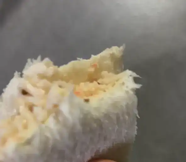 The last section of the sandwich showing the consistent filling ratio