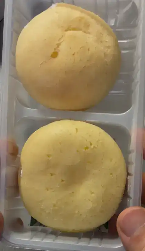 The perfectly round, clean mochi balls outside of the wrapper