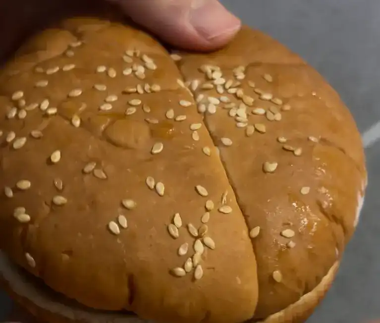 The fully unwrapped Double Bulgogi Teriyaki Burger