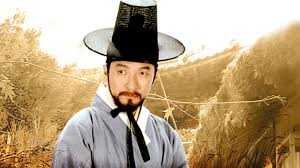 Main poster of the historical K-drama Sangdo featuring the legendary merchant Im Sang-ok standing confidently